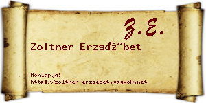 Zoltner Erzsébet névjegykártya